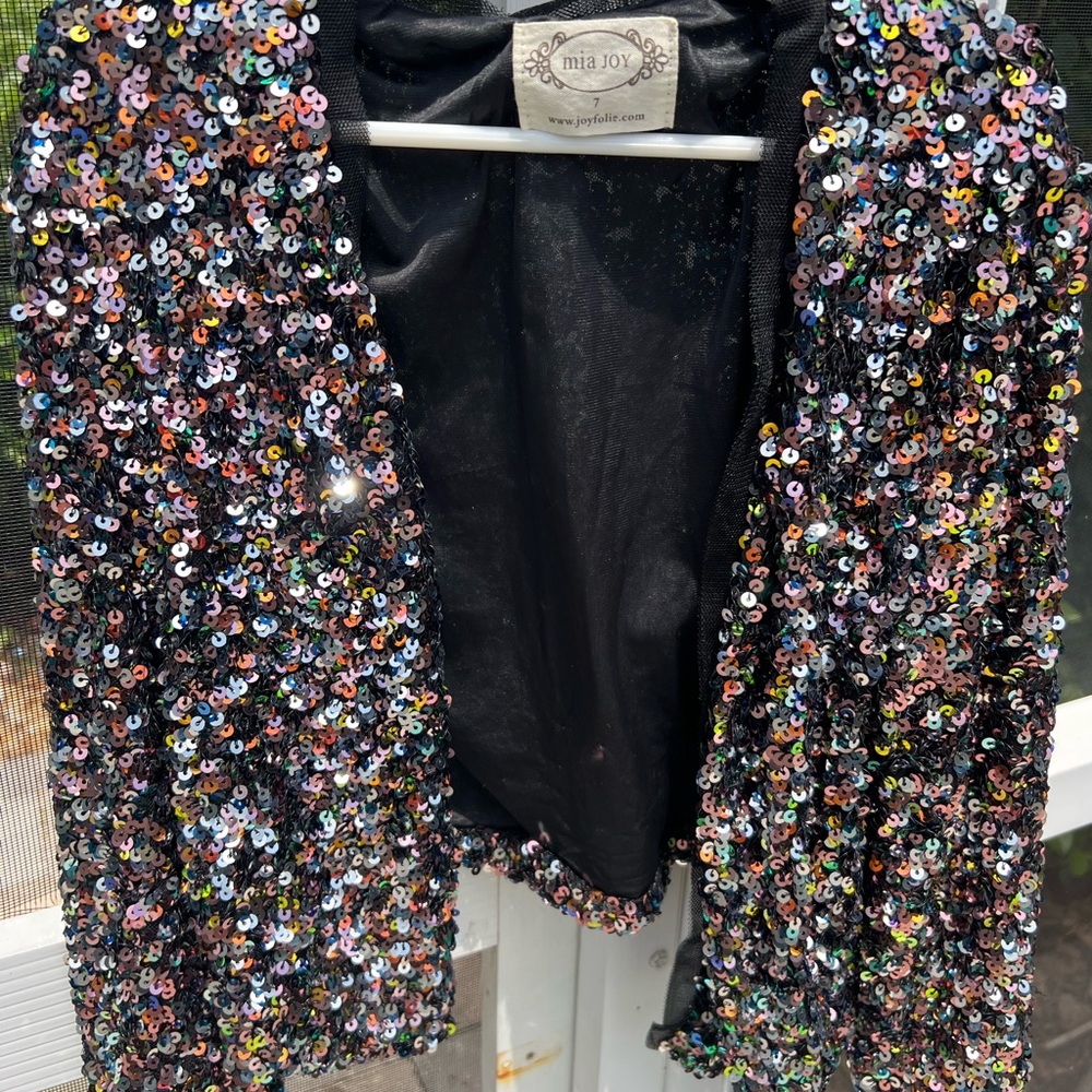 JoyFolie mia joy jacket sequins kids size 7